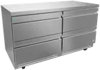 image of Asber AUTR 60 D4 P 60" 4-Drawer Undercounter Refrigerator, Stainless, Front Breathing, 20.6 cu. ft.