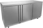 image of Asber AUTR 72 P 72" 3-Door Undercounter Refrigerator, Stainless Steel, Front Breathing