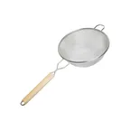 image of Thunder Group SLSTN3210 Mesh Strainer, 10" Dia., Double Fine Mesh, 13" Handle, Tin Plated