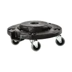 image of Concasse MCACCCARALMR120 Black Platform Dolly, 31.5 Gallon Capacity for Food Container