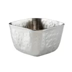 image of American Metalcraft HAMSC25 - Square Hammered Stainless Steel Sauce Cup 2.5 oz, 2-1/4" Sq x 1-1/4" H