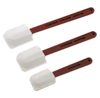 image of American Metalcraft PHBS16 Red Handle Rubber‑Blade Scraper 16" Heat‑Resistant 500°F Dishwasher Safe