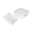 image of Carlisle 01260 Defrost Box, 37 Qt (9 Gal), 20‑7/8" × 15‑5/8" × 8‑7/8", White HDPE, NSF, 194°F‑‑40°F