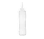 image of Carlisle 01377 Araven Squeeze Bottle, 17 oz Polyethylene, Clear/White Cap, 1Tip, Std HACCP Compliant
