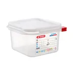 image of Carlisle 03024 - 1.9 Qt Clear Polypropylene Food Container with Lid, GN 1/6, -40°F to 203°F