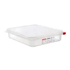 image of Carlisle 03032 - 4.2 Qt Clear Polypropylene Container, 12.75" x 10.44" x 2.5", Lid, NSF Certified