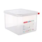 image of Carlisle 03035 Araven 13.2 Qt Clear Container, 12-3/4" x 10-7/16" x 8", PP, Colorclip Coded