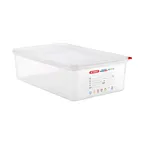 image of Carlisle 03037 - 22.2 Qt Polypropylene Container, 20-7/8" x 12-3/4" x 6", GN 1/1, Lid, NSF