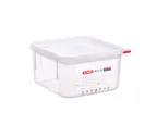 image of Carlisle 11851 - 2.1 Qt Clear PP Container with Airtight Lid, 7-1/8" W x 7-1/8" D x 3-3/8" H, BPA Free