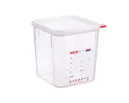 image of Carlisle 11852 Square Container, 4.2 Qt, 7-1/8\"W x 7-1/8\"D x 7-1/2\"H, Clear PP, Lid, BPA Free