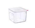 image of Carlisle 31853 - 6.3 Qt Square Clear Polypropylene Container with Lid, 8-7/8" W x 8-7/8" D x 7-1/2" H