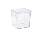 image of Carlisle 31854 Square Storage Container 8.4 Qt 8-7/8" W x 8-7/8" D x 9-1/8" H Clear PP Lid