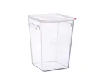 image of Carlisle 31857 - 23 Qt Square Container with Lid, Clear PP, 11-1/4" W x 11-1/4" D x 15-3/4" H