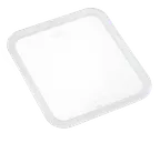 image of Carlisle 91815 GN 1/2 Square Silicone Lid, Clear Airtight Stackable, -40°F to 392°F, HACCP Compliant