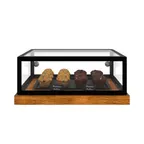 image of Koolmore KM-BDW-20MUF 20" Wide Muffin Display Case, Black Frame, 1 Shelf, Glass Doors