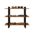 image of Koolmore KM-SDW-3ROP Bakery Display Case, 28" W, 3 Eucalyptus Shelves, 22 lb Capacity