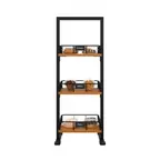 image of Koolmore KM-SDW-3SOP - 12"x12"x31" Wooden Bakery Display Case, 3 Eucalyptus Shelves, Painted Finish