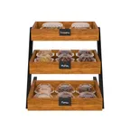 image of Koolmore KM-SDW-3ST 16.5"L x 20.3"W x 15.5"H Wooden Display Case, 3 Eucalyptus Shelves, Finish