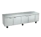 image of La Rosa Refrigeration 2510-ST 110" 4-Section Worktop Refrigerator w/ 4 Doors