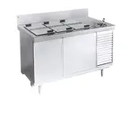 image of La Rosa L-40168-32 Ice Cream Dipping Cab, 68"x32", 8-Hole 16 X 3-Gal Tubs Selfcontained 115V 1/3 HP