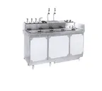 image of La Rosa Refrigeration L-45160 Dipping Cabinet with Syrup Rail,60"L x 32"D, 8 x 3-gal,Stainless, 115V