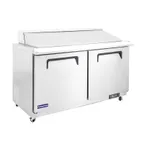 image of Polarman PLM-S60KS 62" 2-Door Mega Top Sandwich and Salad Prep Table, 24 Pans