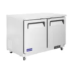 image of Polarman PLM-UC-48S 48" 2-Solid Door Undercounter Refrigerator, Stainless Steel, 12 cu. ft.