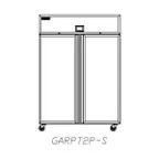 image of Delfield GARPT2P-S 72" 4-Solid Door Pass Thru Refrigerator, 50 cu. ft., Top Mounted