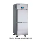 image of Delfield GARPT2P-SH 72" 8-Half Solid Door Pass Thru Refrigerator, 50 cu. ft., Top Mounted