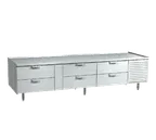 image of La Rosa Refrigeration 3002-SR 102" 6 Drawers Refrigerated Chef Base, Marine Edge, 6.72 cu ft
