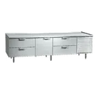 image of La Rosa 3288-SF 88" 4 Drawers Freezer Chef Base, Marine Edge 5.68 cu. ft., 1/3 HP, 115V