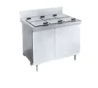 image of La Rosa Refrigeration L-41154-28 Dipping Cabinet, 54" X 28", 16 × 3‑Gal Tubs, 8" Legs, 115V