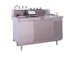 image of La Rosa L-42168-28 Ice Cream Dipping Cabinet Syrup Rail 68" L x 28" D 16×3‑gal Steel 1/3 HP 115V