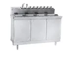 image of La Rosa L-43132-28 Ice Cream Dipping Cabinet with Syrup Rail, 304 Stainless Steel, 115V NEMA 5-15P