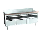 image of La Rosa Refrigeration L-75142-26 42" 4 Drawers Refrigerated Chef Base, Marine Edge Steel Top, 1/4 HP