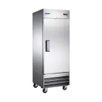image of Norpole NE1R 1-Solid Door Reach-In Refrigerator, 23 cu. ft., Bottom Mounted Refrigeration, 1/3 HP
