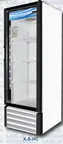image of Howard-McCray X-8-HC Glass Refrigerator, 10 cu ft, 21"W x 23.625"D x 59.25"H, 1/5 HP, LED, Steel