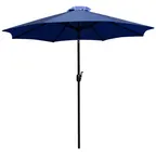 image of Flash Furniture GM-402003-NVY-GG 9ft Navy Blue Round Patio Umbrella, 1.5in Aluminum Pole, Crank Lift, Tilt