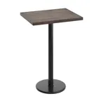 image of Flash Furniture GSF-REC2430-DKBRN-TR18B-GG 24x30 Rectangular Butcher Block Wood Table Top, Dark Brown, 18 Bar Height