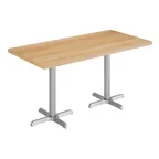 image of Flash Furniture GSF-REC3060-NAT-T2222S-GG 30x60 Rectangular Beech Wood Table Top, Natural Finish