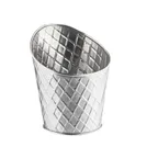 image of TableCraft Products 10042 - Lattice Fry Cup, 10 oz, 3-3/4" Dia x 4-3/4" H, Stainless Steel
