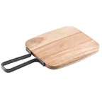 image of TableCraft 10076 Serving Paddle Tray, 9-1/8"W x 8-1/4"D, 14" OAL, Acacia Wood, Light Brown, Handle
