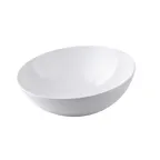 image of TableCraft 10184W 11-Qt White Melamine Bowl, 18-1/4" Dia x 7-3/8" H, Round Dinnerware
