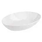 image of TableCraft 1025202 - 6‑Qt Oval White Melamine Bowl, 18”x12-1/2”, 208 oz, Dishwasher‑Safe, 158°F