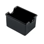 image of TableCraft 10309 Sugar Packet Holder, 3-1/4" x 2-1/2" x 2", Black Plastic, Dishwasher Safe - 1/Pack