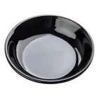 image of TableCraft Products 10311BK - Mini Round Plate, 4" Dia x 1" H, 3.25 Oz, Black Melamine, Deep Dish