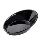 image of TableCraft 10313BK - Mini 3/4 oz. Black Melamine Oval Dish, 3-1/2" x 2-3/8" x 1-1/8", Dishwasher Safe