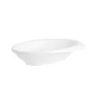 image of TableCraft Products 10314W - Mini Oval White Melamine Bowl, 1.5 oz (0.1875 qt), 4" x 2-7/8" x 7/8"