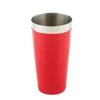 image of TableCraft Products 10369 Red Bar Shaker, 16 oz, Vinyl Coating, Stainless Steel