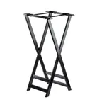 image of TableCraft 10399 Tray Stand – 16-5/8" x 16-1/2" x 32", Rubberwood, Black, 32" Height